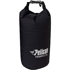 Pelican ExoDry LT 5L - Extremely Compact - Lightweight and Waterproof - Roll Top Dry Compression - Keeps Gear Dry for Kayaking, Boating, Beach, Rafting, Hiking, Camping and Fishing
