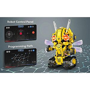 Yerloa Robot Building Kit STEM Gifts for Ages 8-13 with App & Remote Control, 5 in 1 Building Set Coding Robotic Toys for Ages 6 7 8 9 10 11 12 Years Old Boy Girl Easter Birthday Gifts (673pcs)