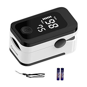 Berrcom Fingertip Pulse Oximeter SpO2 & Blood Oxygen Saturation Monitor (Black) $6.49 + Free Shipping w/ Prime or on $35+