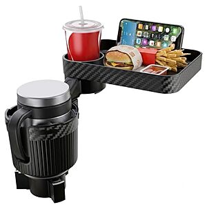 HARDROCK 9" Car Cup Holder Tray Expander w/ Phone Slot $14.99 + Free Shipping w/ Prime or on $35+