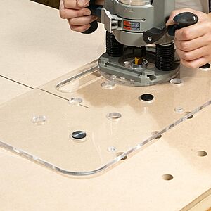 Worktop Jig Template for 3/4" Dog Holes w/ Router Bit & Guide Bushing $33.62 + Free Shipping w/ Prime or on $35+