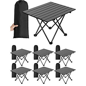 6-Pack Nuenen 22" Portable Folding Camping Table w/ Carry Bag $29.99 + Free Shipping w/ Prime or on $35+