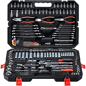 314-Piece VEVOR Mechanic Tool Set w/ 1/4", 3/8" & 1/2" Drive Sockets, Wrenches, Screwdriver Bits & Storage Case $88.11 + Free Shipping
