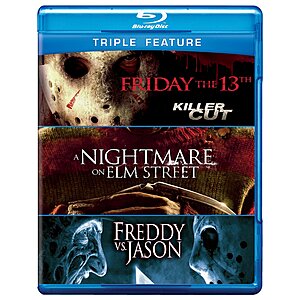 Triple Feature: Friday the 13th/Nightmare on Elm Street/Freddy vs. Jason (Blu-ray) $11.39 + Free Shipping w/ Prime or on $35+