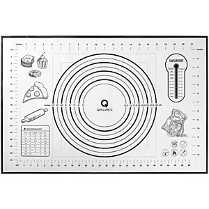 24" x 16" Quellance Silicone Pastry Baking Mat w/ Measurements: Black $4.99, Red $6.23 + Free Shipping w/ Prime or on $35+