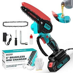 6" Brushless Cordless Mini Chainsaw w/ 24V Battery $15.49 + Free Shipping w/ Prime or on $35+