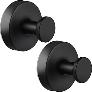 2-Pack Dntorx Black Stainless Steel Suction Cup Shower Hooks $7.99 + Free Shipping w/ Prime or on $35+