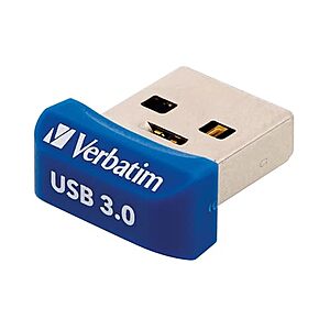 Verbatim Store 'n' Stay Nano USB 3.0 Flash Drive (Blue) 32GB $11.42, 64GB $16.55 + Free Shipping w/ Prime or on $35+