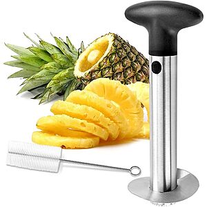 UMUACCAN Stainless Steel 3-in-1 Pineapple Corer, Slicer & Cutter (Black) $4.99 + Free Shipping w/ Prime or on $35+