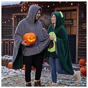12V Double-Sided Wearable Heated Poncho Blanket w/ 3 Heat Settings $59.39 + Free Shipping