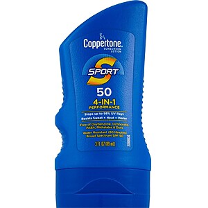 CVS: Coppertone Travel Size SPORT Sunscreen Lotion Broad Spectrum, 3oz - $0.99 after $4 off digital coupon