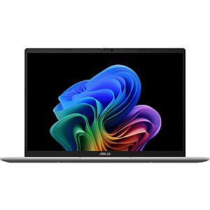 ASUS Vivobook 14 Laptop, 14" WUXGA 60Hz Display, Qualcomm Snapdragon X, Qualcomm Adreno GPU, 16GB RAM, 512GB SSD for $450