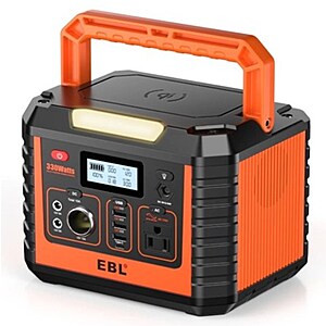 EBL MP330 300W Portable Power Station (Orange) $79.99 + Free Shipping w/ Prime