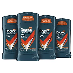 Degree Men Antiperspirant Deodorant Adventure Antiperspirant For Men With MotionSense Technology 2.7 oz, Pack of 4 $8.76