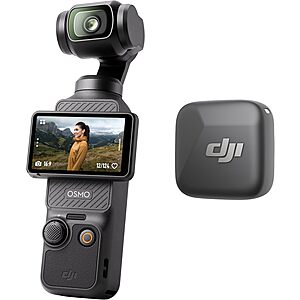 $403 - DJI Osmo Pocket 3 Vlog Combo, Vlogging Camera with 1'' CMOS & 4K/120fps for YouTube, Mic Mini Transmitter (Infinity Black)