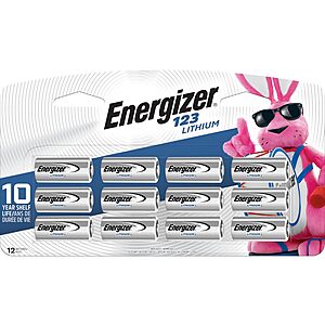 Energizer 123 Batteries Lithium (12 Pack), 3V Photo Batteries $15.71