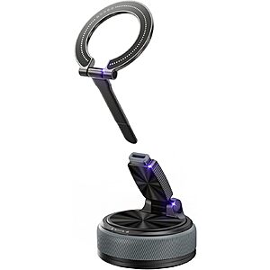 Magnetic Car Phone Mount, 2-in-1 Detachable Ring Stand $10.19