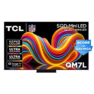 TCL 85 Inch Class QM7L Series | SQD-Mini-LED QLED Smart TV | 85QM7L $1697.99