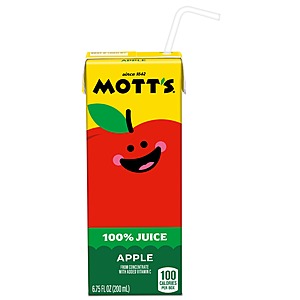 Amazon ~ Mott's Apple Juice 6.75 oz boxes, 32 count $7.15 after 30% off SS coupon