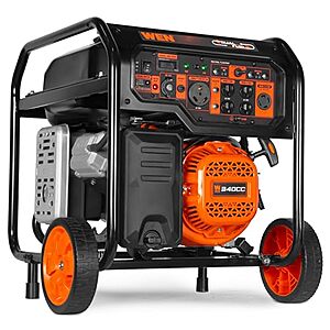 $441.95 | WEN 8000-Watt Dual Fuel Portable Generator w/ Electric Start, CO Watchdog & 340cc Engine (DF8000X) at Amazon