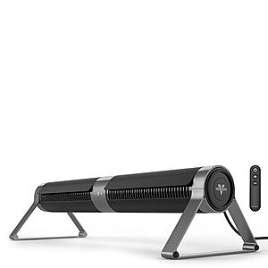Vornado Airbar 4 Tower Fan and Horizontal Air Circulator with Remote Control, 35-Inch, 3 Speed Settings, Multi-Directional Airflow, Touch Control, Versatile Cooling Power, Magnetic Base, Black