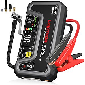 12V Portable LOKITHOR JP400 2500A Jump Starter w/ Air Compressor $44.07 + Free Shipping