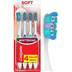 [SnS, AC] $5.49* | 4-Count Colgate 360 Optic White Whitening Toothbrush (Soft) at Amazon