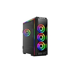 GAMDIAS E-ATX Mid-Tower Gaming PC Case with 3X 120mm ARGB Fans, Tempered Glass Side Panel, Swing Door, PSU Shroud, ATX Support $49.99 @Woot