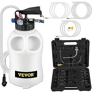VEVOR 10L Transmission Fluid Pump / ATF Refill System w/ 14 Adapters $46.92 Shipped