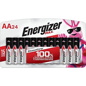 [SnS] $12.10 | 24-Count Energizer Max AA Alkaline Batteries at Amazon (50.4￠ each)