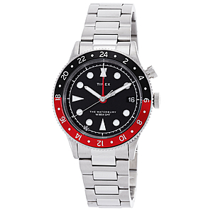 TIMEX Waterbury Traditional GMT Quartz Black Dial Coke Bezel Men's Watch TW2W22700 Item No. TW2W22700VQ $92