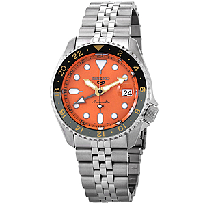 SEIKO 5 Sports SSK005K1 GMT Automatic Orange Dial Men's Watch $301.16 @JomaShop