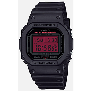 Casio Origin Digital Resin Strap Quartz DW-5600BBR-1 200M Men's Watch $75