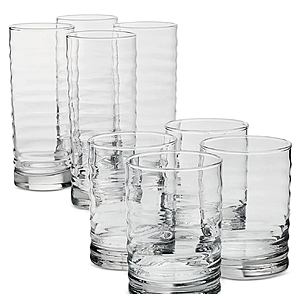 Arch Studio Rippled Double Old-Fashioned & Highball Glasses, Set of 8 Macy's Exclusive $16.99