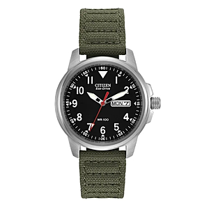 Citizen Men's Eco-Drive Chandler Green Strap Field Watch BM8180-03E $114
