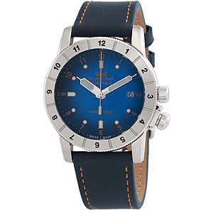 GLYCINE Airman Contemporary Worldtimer Quartz Blue Dial Men's Watch $153 after coupon