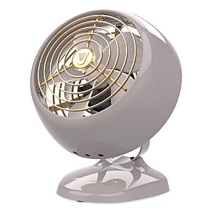Vornado VFAN&trade; Mini Classic Vintage Metal Desk Fan, 2-Speed, Adjustable Tilt, Personal Air Circulator for Bedroom, Office, Dorm Room, Portable Quiet, Driftwood $29.99