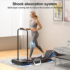 Walking Pad Treadmill for Home with Handle Bar Foldable Under Desk Terluxra $79.99