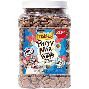 Friskies Cat Treats, Many Flavor Options, 20 Ounce Canister or Pouch $6.38 S&S CLIP Q Amazon **YMMV**