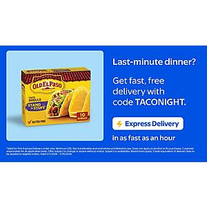 Free First Walmart Express Delivery with $35+ order