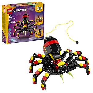 LEGO Creator 3 in 1 Wild Animals Surprising Spider Toy - Building Toy with 3 Build Options, Spider, Scorpion, or Snake -31159 $7.19 at Amazon
