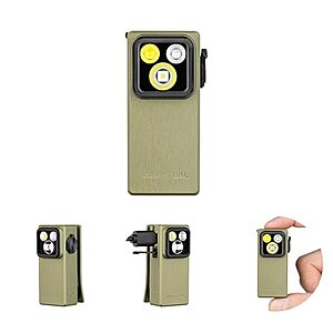 OLIGHT Oclip Ultra Rechargeable EDC Flashlight, UV Light, Olive Green $30 at Olight Direct via Amazon