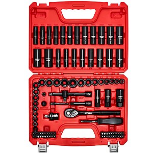 VEVOR 96-Piece 3/8" Drive Impact Socket Set, SAE/Metric $32.79 Shipped