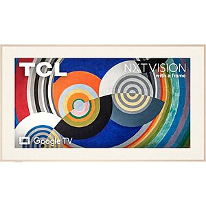 TCL 85" NXTVISION Series Picture Frame TV, Google Smart TV QLED 4K, 85A300W $1499.99 at Amazon
