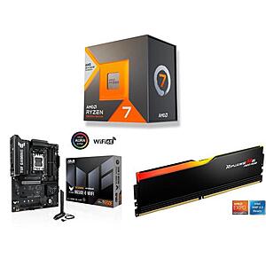 Ryzen 7 7700X3D CPU + ASUS TUF Gaming B650E-E Wi-Fi + 16GB G-Skill 6000 Memory + Cooler Master 240mm AIO Liquid Cooler @ $549 + F/S