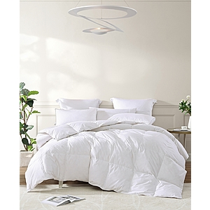 Royal Luxe All Season Warmth White Goose Feather & Down Fiber Comforter (Any Size) $59.99 + Free Shipping