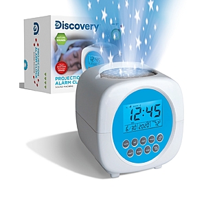 Buy 1 Get 1 Free: Discovery Kids Moon & Stars Projection Alarm Clock & Sound Machine $14.39 + Free Pickup at Macys or Free Shipping on $39+