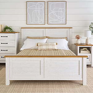 Better Homes & Gardens Modern Farmhouse Platform Bed (Queen , Alabaster and Light Honey Finish) $155.50 + Free Shipping