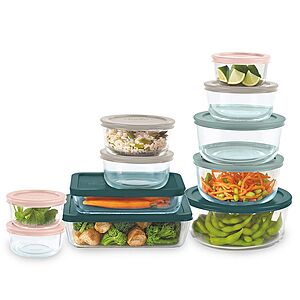 22-Piece Pyrex Glass Food Storage Set (Clear, Multi) $26.99 + Free Store P/U at Kohl's or F/S on Orders $49+