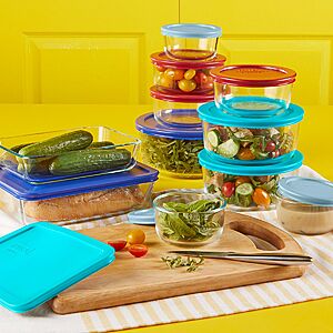 22-Piece Pyrex Glass Food Storage Set (Clear, Multi) $21.59 + Free Store P/U at Kohl's or F/S on Orders $49+